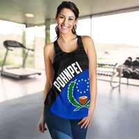 Pohnpei Women's Racerback Tank Coat Of Arms Th5 - Polynesian Pride