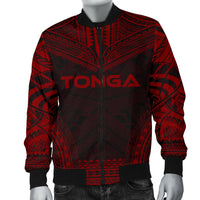 Tonga Polynesian Chief Men's Bomber Jacket - Red Version - Polynesian Pride