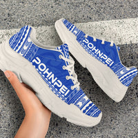 Pohnpei Chunky Sneakers - Polynesian Chief Flag Version - Polynesian Pride