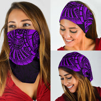 New Zealand Maori Warrior Tattoo Bandana - Purple - Polynesian Pride
