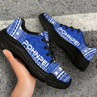 Pohnpei Chunky Sneakers - Polynesian Chief Flag Version - Polynesian Pride