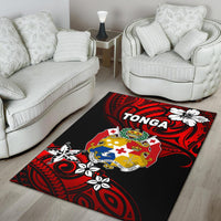 Mate Ma'a Tonga Rugby Area Rug Polynesian Unique Vibes - Red - Polynesian Pride