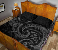 New Zealand Maori Mangopare Quilt Bed Set Polynesian - Black - Polynesian Pride