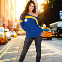 Nauru Flag Shoulder Sweater A0 - Polynesian Pride