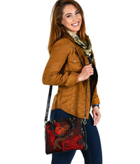 Pohnpei Shoulder Handbag - Red Shark Polynesian Tattoo - Polynesian Pride