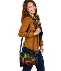 Pohnpei Shoulder Handbag - Reggae Shark Polynesian Tattoo - Polynesian Pride