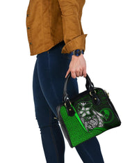 Yap Micronesia Shoulder Handbag Green - Turtle With Hook - Polynesian Pride