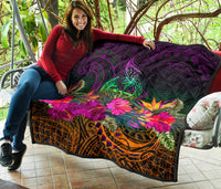 Guam Polynesian Premium Quilt - Summer Hibiscus - Polynesian Pride