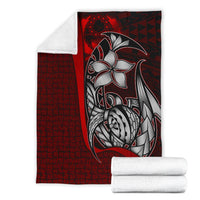 Pohnpei Micronesia Premium Blanket Red - Turtle With Hook - Polynesian Pride