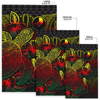 Yap Area Rugs Turtle Hibiscus Reggae - Polynesian Pride