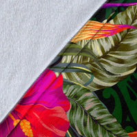 Tuvalu Premium Blanket - Summer Hibiscus - Polynesian Pride
