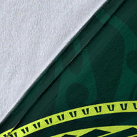 Pohnpei Polynesian Premium Blanket - Green Turtle Hibiscus - Polynesian Pride