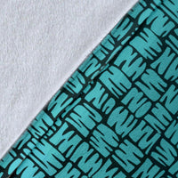 Pohnpei Micronesia Premium Blanket Turquoise - Turtle With Hook - Polynesian Pride
