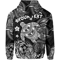 Custom Hawaii Turtle Polynesian Hoodie Plumeria Flower Unique Style Black LT8 - Polynesian Pride