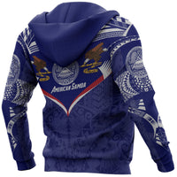 American Samoa Powerful Hoodie American Samoa Flag Seal Polynesian Tattoo - Polynesian Pride