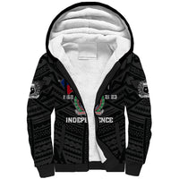 Samoa Independence Sherpa Hoodie 2023 Black Style LT6 Unisex Black - Polynesian Pride