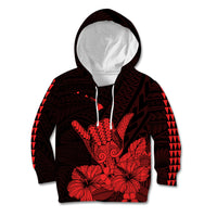 Hawaii Shaka Sign Kid Hoodie Red Version LT9 Red - Polynesian Pride