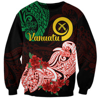 Vanuatu Sweatshirt Polynesian Floral Tribal LT9 Unisex Black - Polynesian Pride