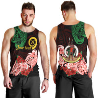 (Custom Personalised) Vanuatu Men Tank Top Polynesian Floral Tribal LT9 - Polynesian Pride