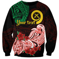 (Custom Personalised) Vanuatu Sweatshirt Polynesian Floral Tribal LT9 Unisex Black - Polynesian Pride