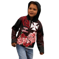Wallis et Futuna Kid Hoodie Polynesian Floral Tribal LT9 - Polynesian Pride
