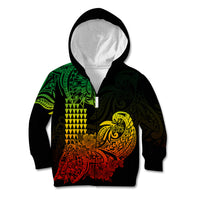 Hawaii Kakau Kid Hoodie Polynesian Floral Tribal Reggae Version LT9 - Polynesian Pride