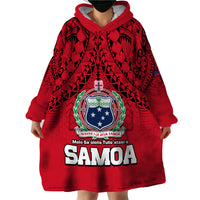 (Custom Personalised) Polynesian Independent State of Samoa Red Wearable Blanket Hoodie LT9 - Polynesian Pride