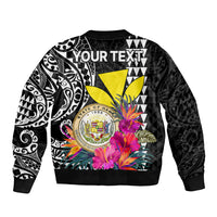 (Custom Personalised) Kakau Tribal Hawaiian Kanaka Maoli Bomber Jacket LT9 - Polynesian Pride