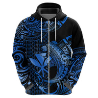 Custom Hawaii Hammerhead Shark Hoodie Polynesian Kakau With Kanaka Blue LT14 - Polynesian Pride