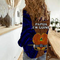 Papua New Guinea Women Casual Shirt Manus Province Mix Coat Of Arms Polynesian Art LT14 - Polynesian Pride