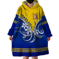 Personalised Tokelau Wearable Blanket Hoodie Tokelauan Tatau Plumeria Special Style LT14 - Polynesian Pride