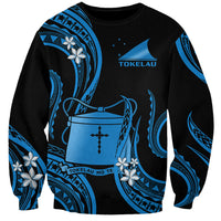 Tokelau Sweatshirt Tokelauan Tatau With Badge Blue LT14 Unisex Blue - Polynesian Pride