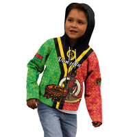 (Custom Personalised) Vanuatu Kid Hoodie Kava Bowl Mix Sand Drawing Flag Style LT14 - Polynesian Pride
