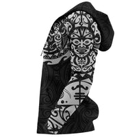 Maori Tattoo Zip Hoodie, New Zealand Lizard Full Zip Hoodie - Polynesian Pride