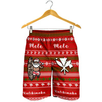 Hawaii Christmas Santa Claus Surf Men's Shorts - Fun Style - AH - Polynesian Pride