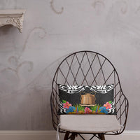 Tokelau Pillow - Coat Of Arms With Tropical Flowers - Polynesian Pride