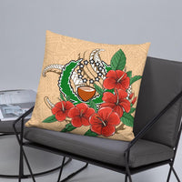 Pohnpei Micronesian Pillow - Hibiscus Coat of Arm - Polynesian Pride