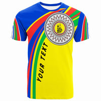 New Caledonia Custom T Shirt Handicraft Pattern With Flag Color I Love Unisex Flag color - Polynesian Pride