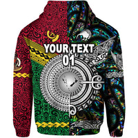 Custom Vanuatu New Zealand Hoodie Together Paua Shell, Custom Text and Number LT8 - Polynesian Pride