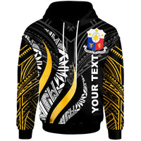 Philippines Custom Hoodie Philippine Strong Fire Pattern Gold Unisex Gold - Polynesian Pride