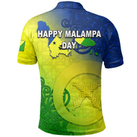 Malampa Day Polo Shirt Sand Drawing Of Vanuatu LT6 - Polynesian Pride