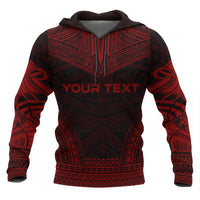 Tuvalu Polynesian Chief Custom Hoodie Red Version - Polynesian Pride
