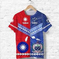 Custom Taiwanese and Samoan Polynesian T Shirt Together LT8 Kid - Polynesian Pride