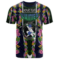 Hawaii Waimea High School Custom T Shirt Waimea High School Polynesian With Floral Pattern LT10 - Polynesian Pride