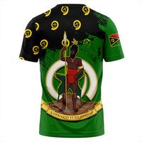 Vanuatu Flag Pattern Style T Shirt LT10 - Polynesian Pride