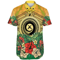 Vanuatu Polynesian Hibiscus Short Sleeve Shirt LT10 - Polynesian Pride