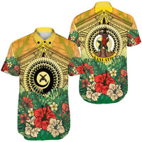 Vanuatu Polynesian Hibiscus Short Sleeve Shirt LT10 Unisex Yellow - Polynesian Pride