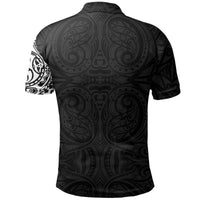 Maori Polo Shirt, Maori Warrior Tattoo Golf Shirts White Customized - Polynesian Pride