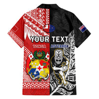 (Custom Personalised) Mate Maa Tonga And All Black Rugby Hawaiian Shirt Polynesian Mix NZ Maori Fern LT14 - Polynesian Pride