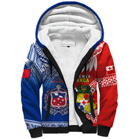 (Custom Personalised) Mate Maa Tonga And Toa Samoa Rugby Sherpa Hoodie Polynesian Pattern LT14 Unisex Blue - Polynesian Pride